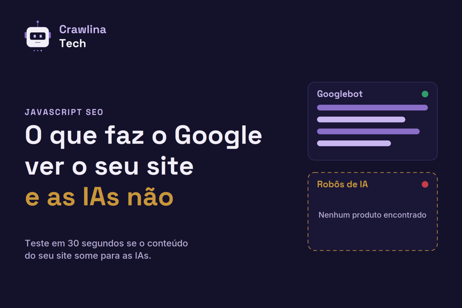 Artigo JavaScript SEO Crawlina Tech